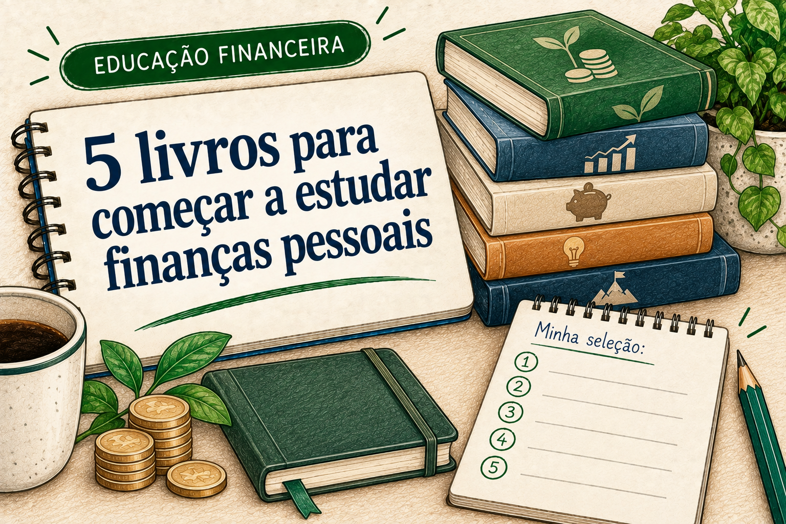 5 livros para começar a estudar finanças pessoais
