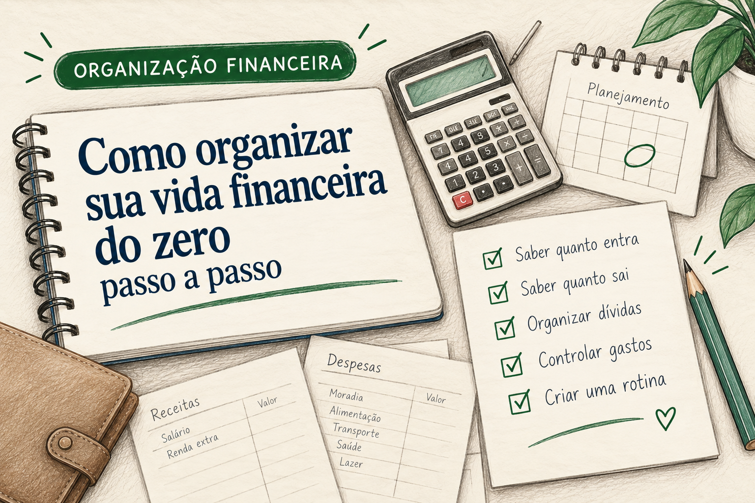 Como organizar sua vida financeira do zero: passo a passo