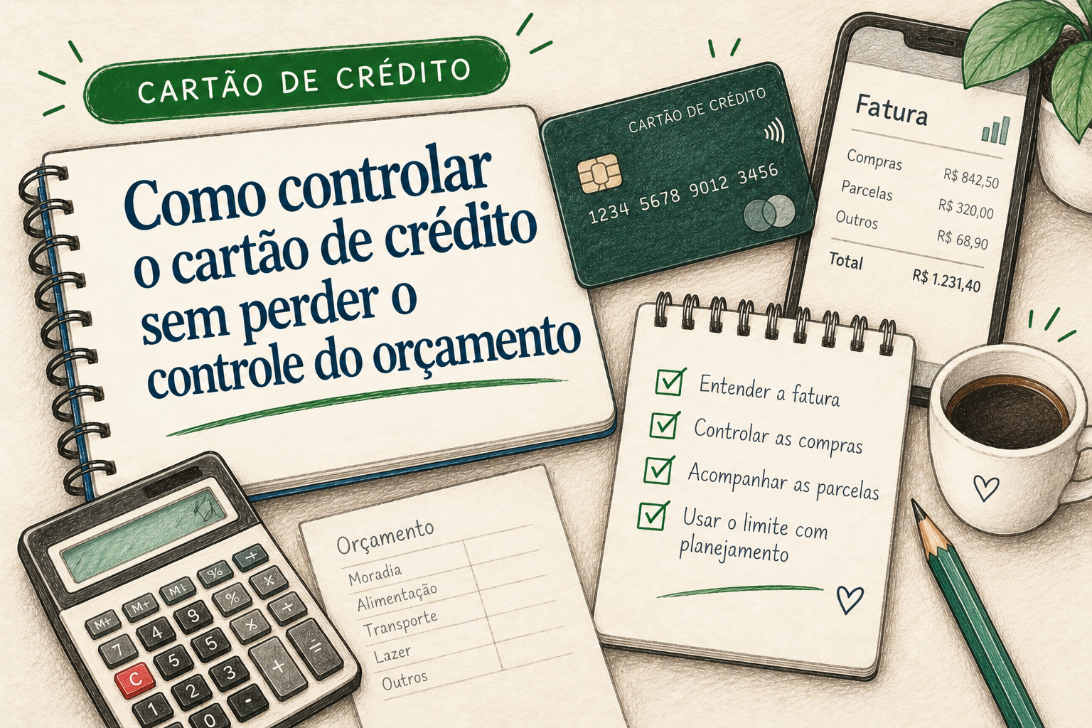 Como controlar o cartão de crédito sem perder o controle do orçamento