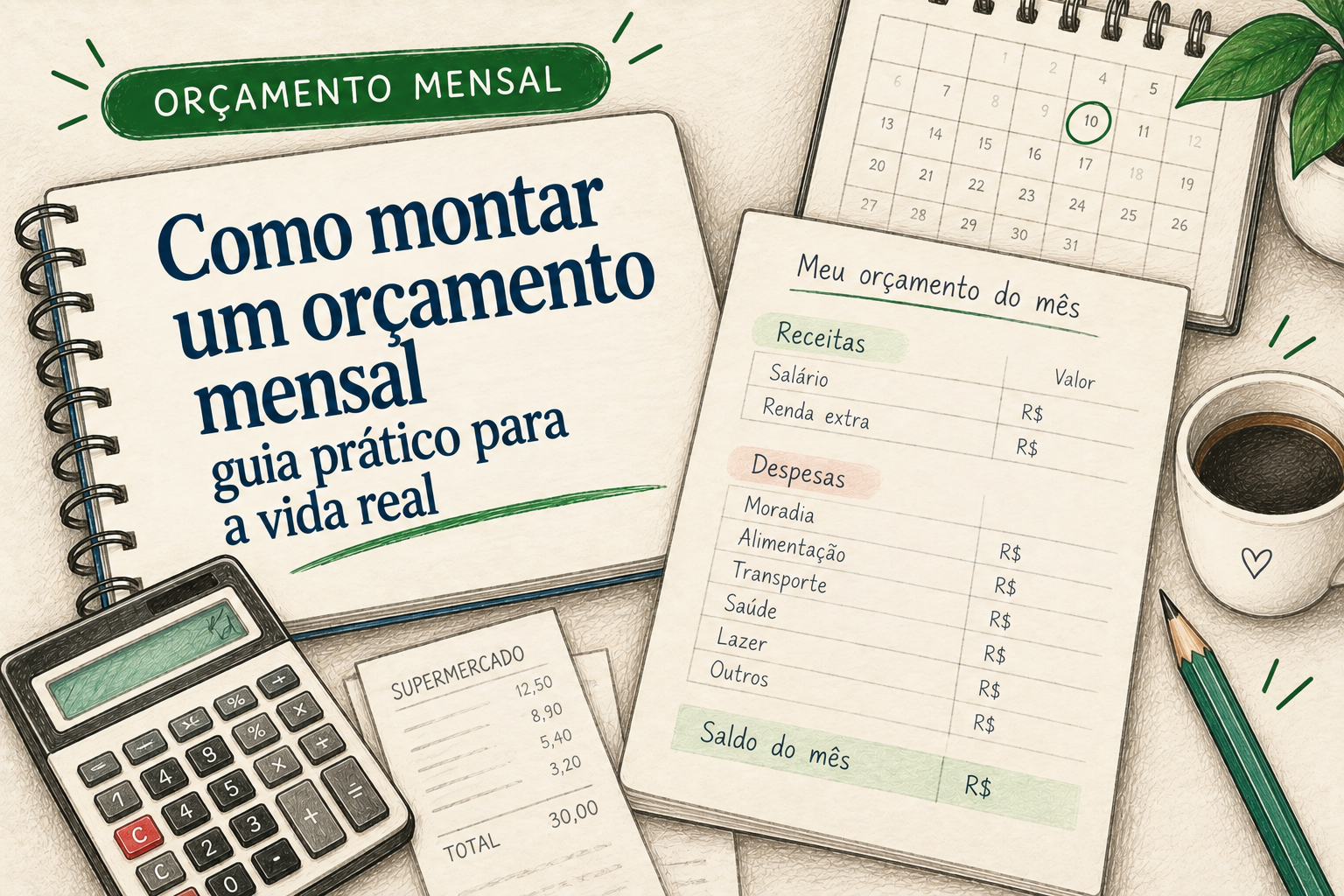 Como montar um orçamento mensal: guia prático para a vida real